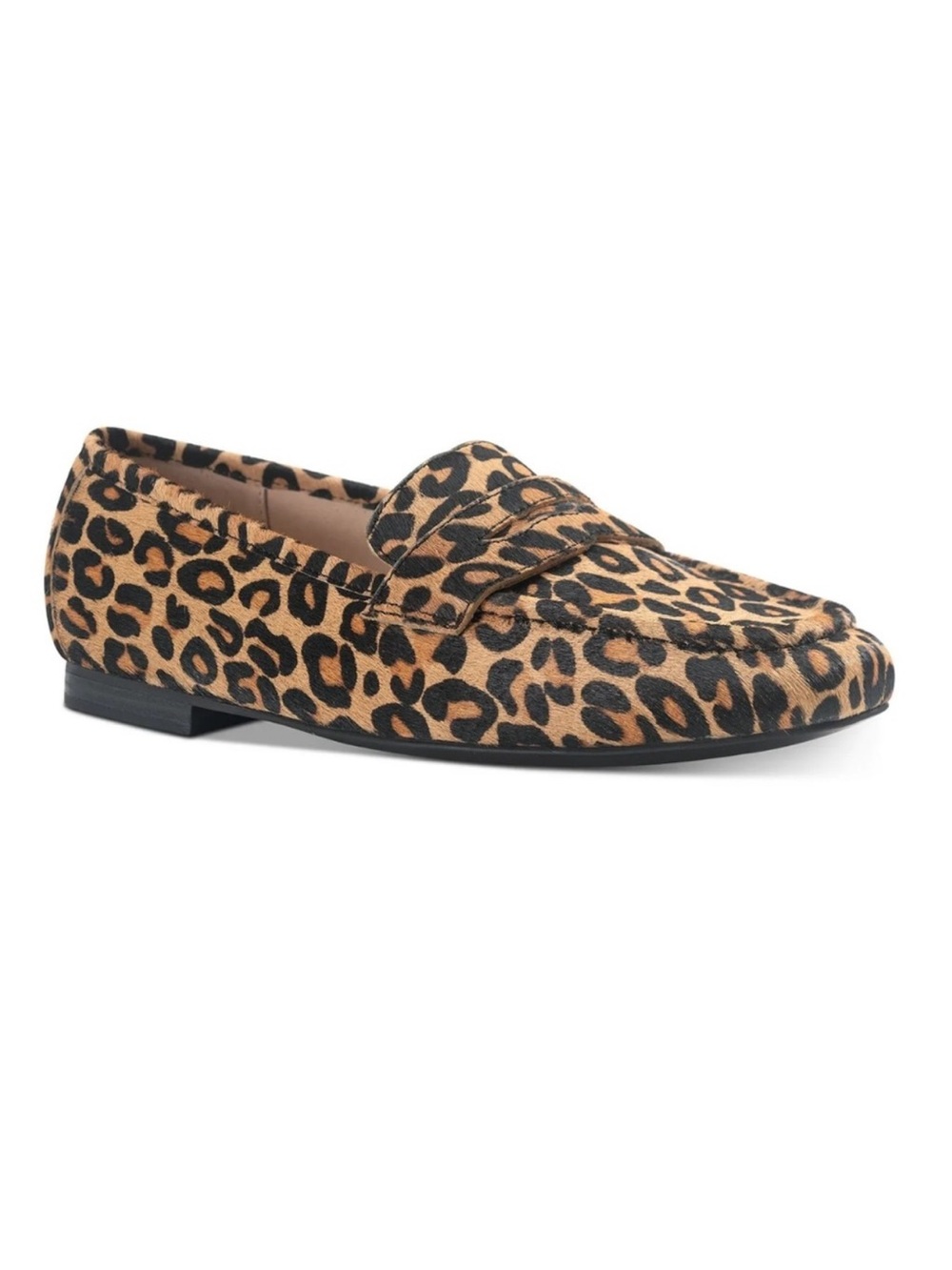 American Rag Cammie Calf Hair Penny Loafers Leopard Print